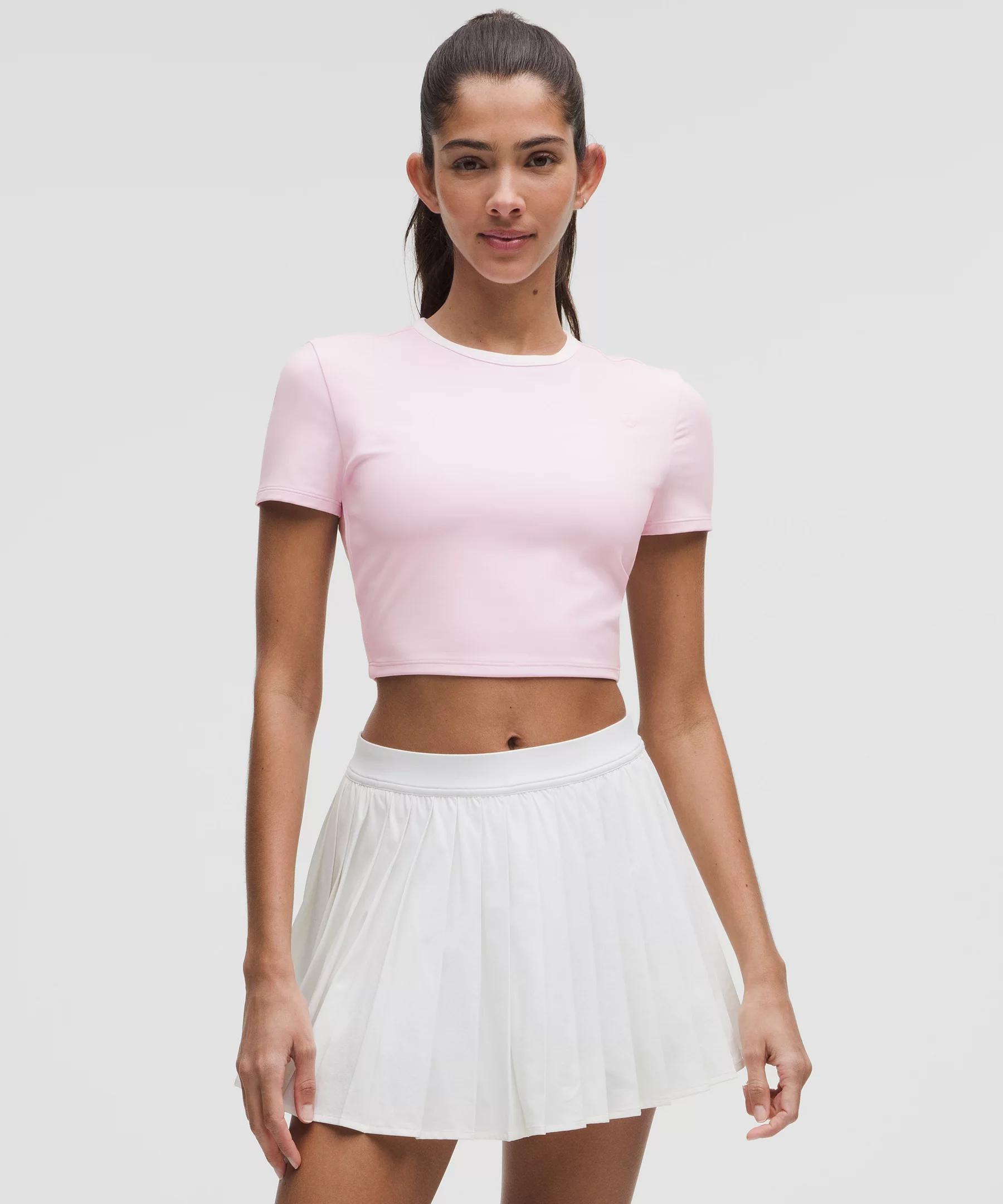 Tight-Fit Cropped Shelf-Bra T-Shirt *Light Support, B/C Cup Product Image