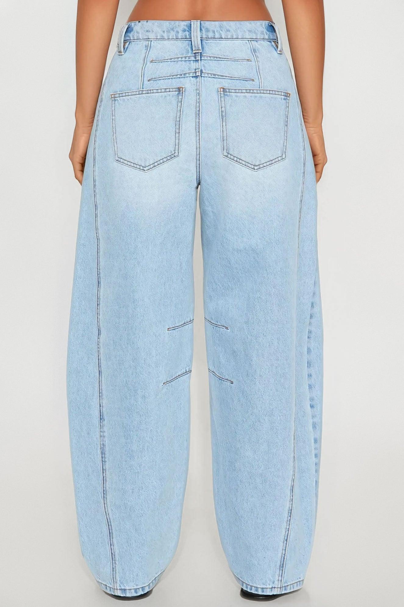 Montebello Barrel Leg Jean - Light Wash Female Product Image