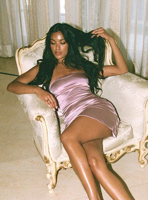 Shaila Strapless Mini Dress Pink Product Image