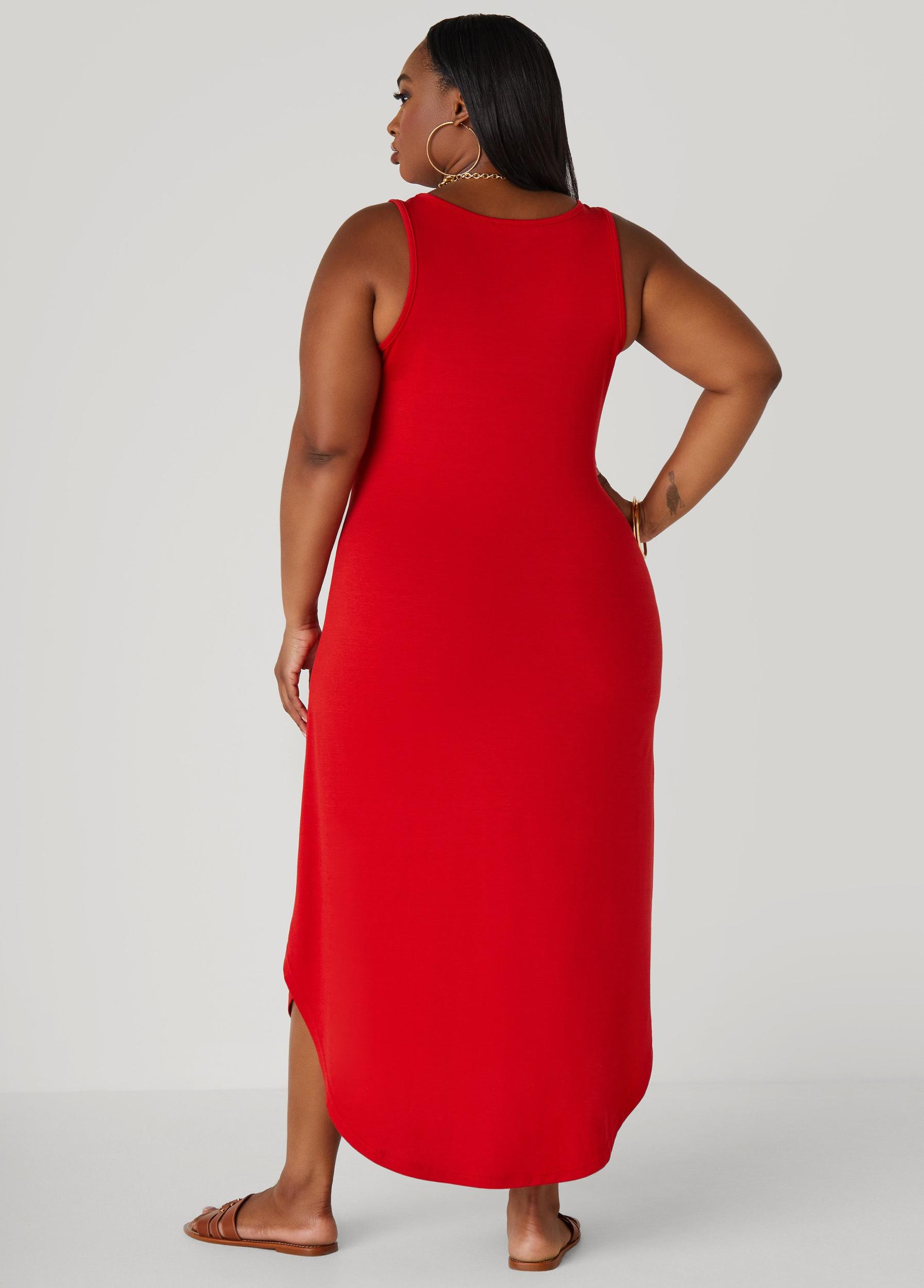 V Neck Maxi Tank Dress Product Image