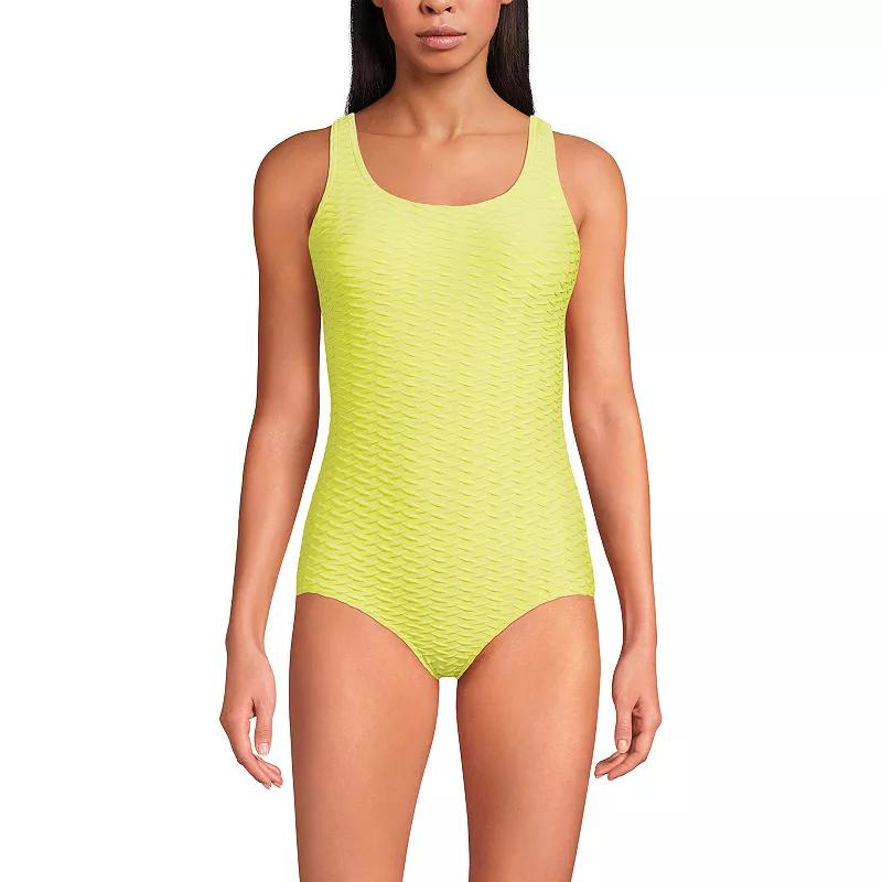 Women's Lands' End Scoop Neck Tugless One-Piece Swimsuit,  Product Image