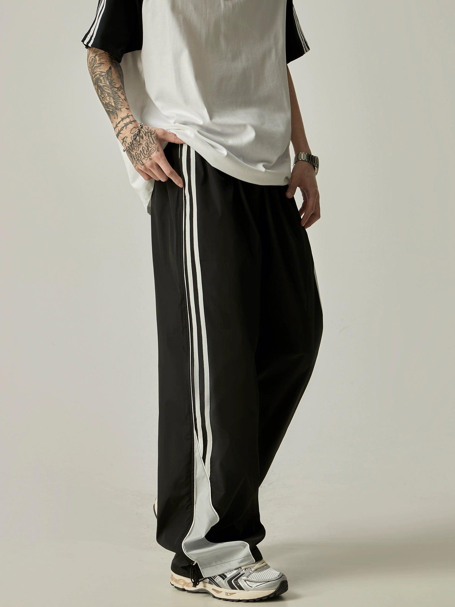 RT No. 11278 STRIPED STRAIGHT SPORT PANTS Product Image