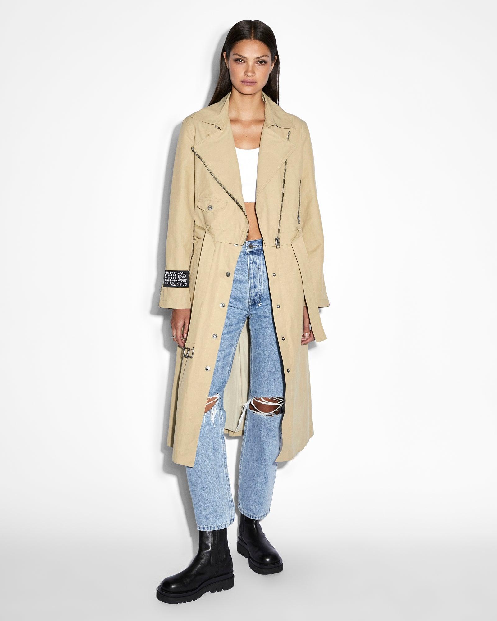 INCOGNITO BIKER/TRENCH KHAKI Female Product Image