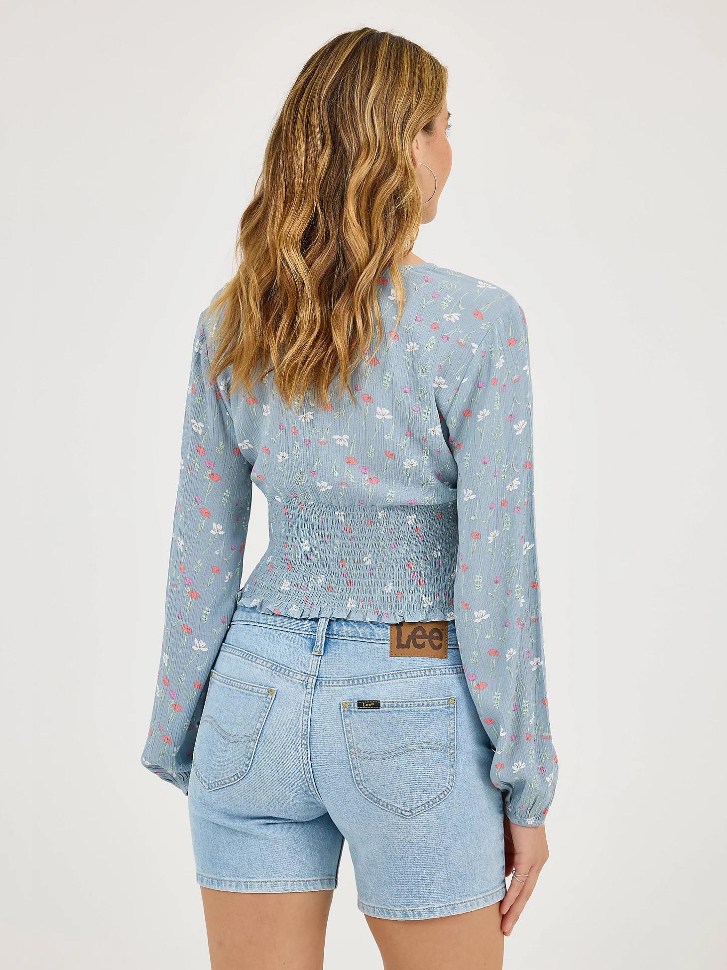 Women's Floral Print V-Neck Babydoll Shirt | Women's Tops & Tees | Lee® Product Image