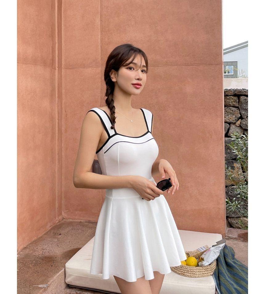 Contrast Trim Swimdress Product Image