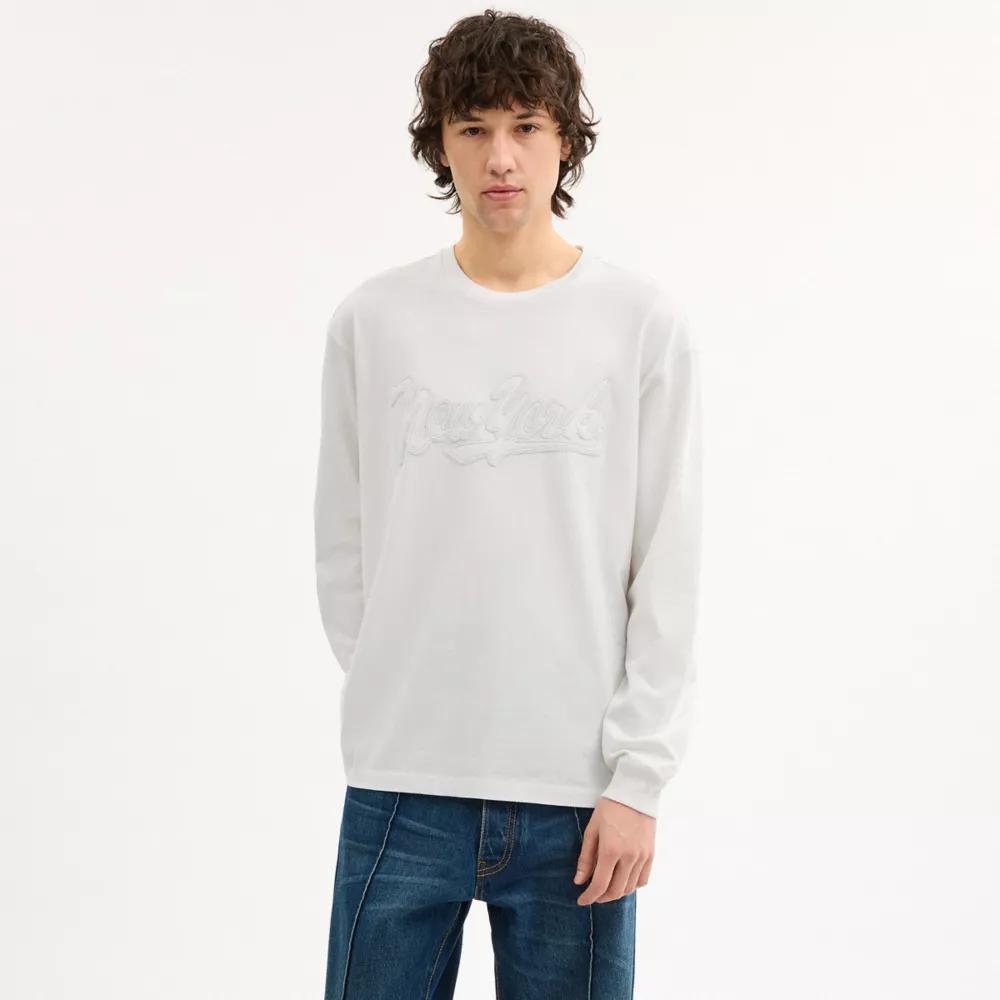 New York Long Sleeve T Shirt In Organic Cotton Product Image