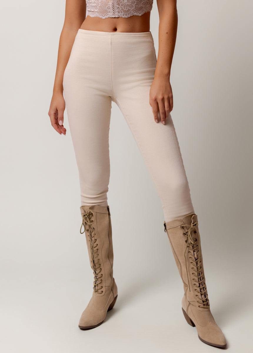 Brytny High-Waisted Denim in Ecru Female Product Image