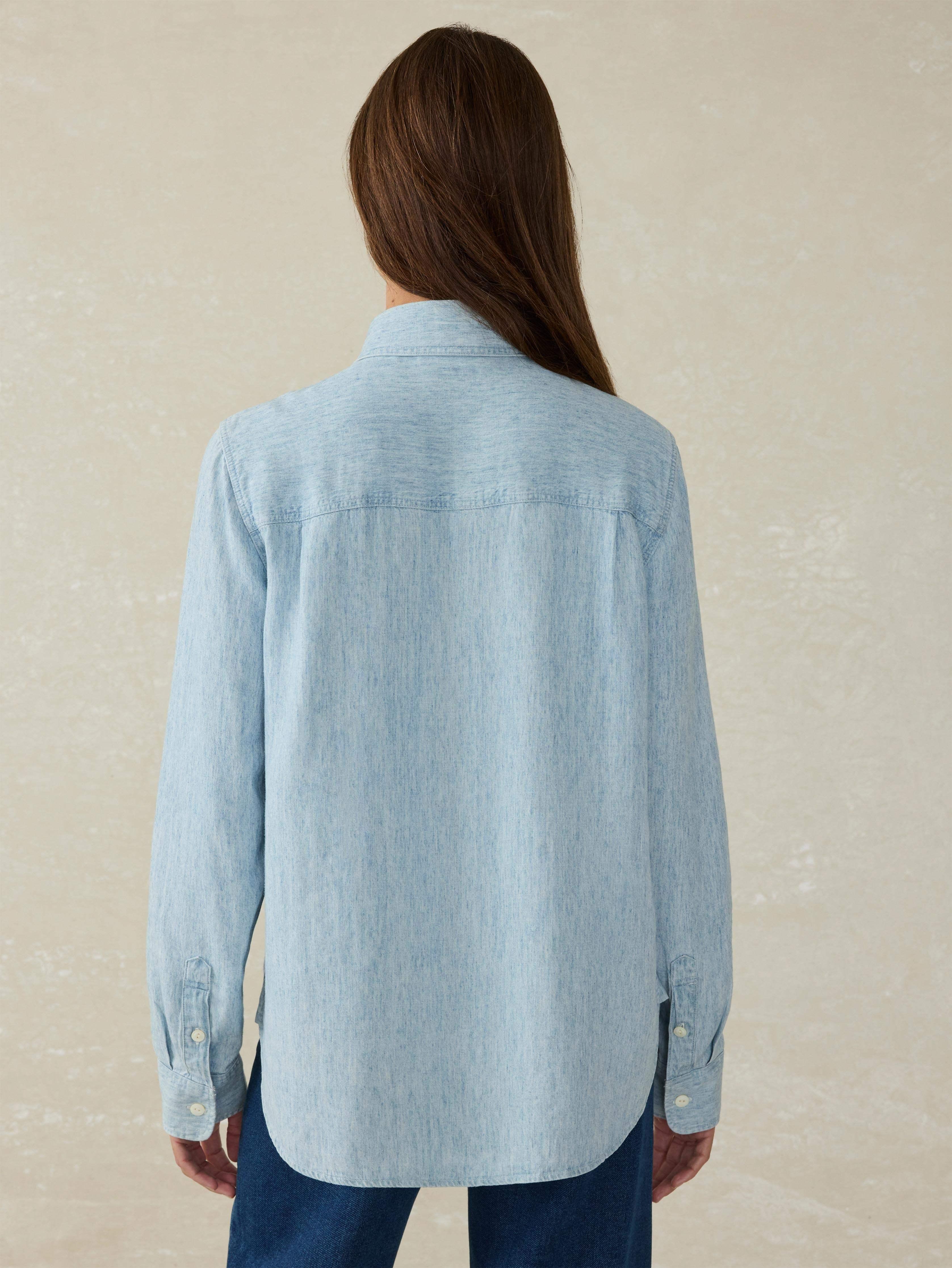 Tried & True Chambray Shirt - Mid Wash Product Image