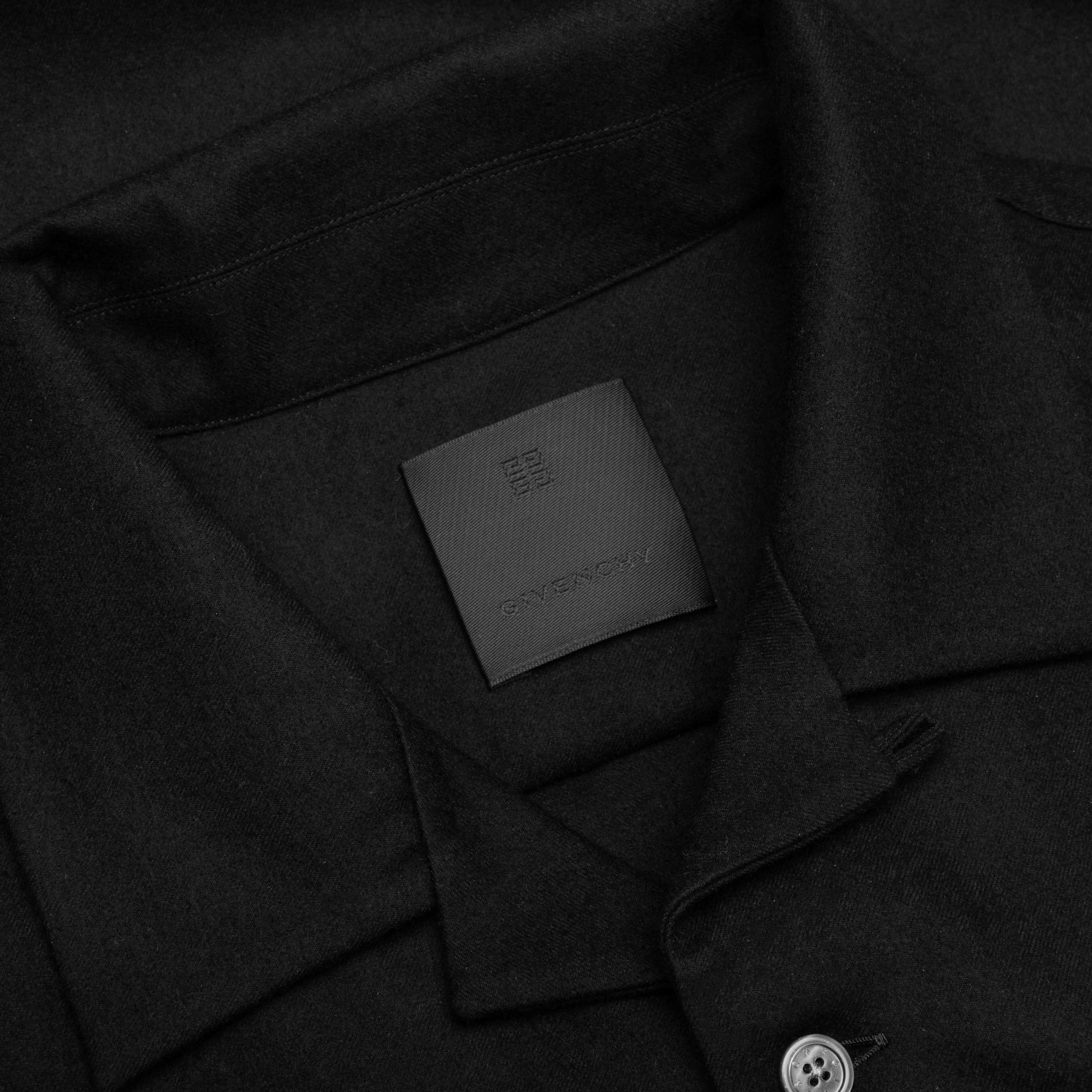 Long Sleeve Overshirt - Black Male Product Image