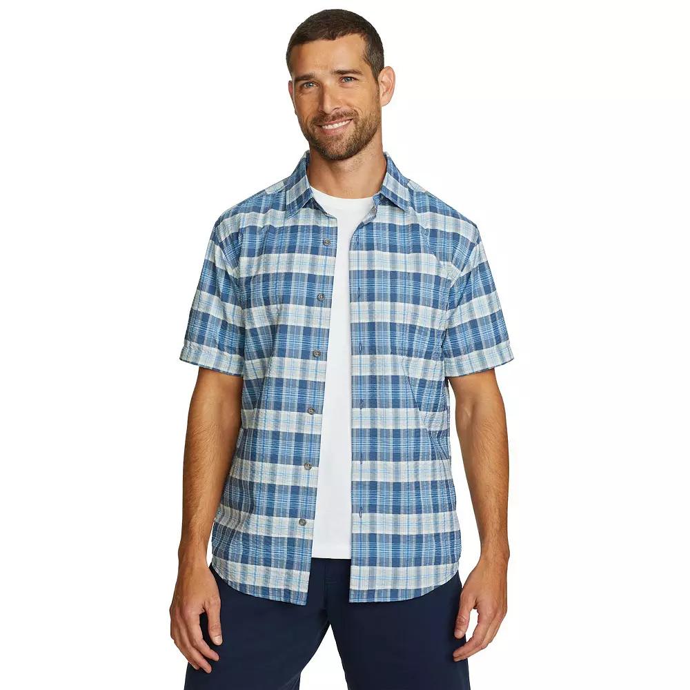 Big & Tall Eddie Bauer Short Sleeve Seersucker 2.0 Shirt, Men's, Size: Large Tall, Dusk Product Image