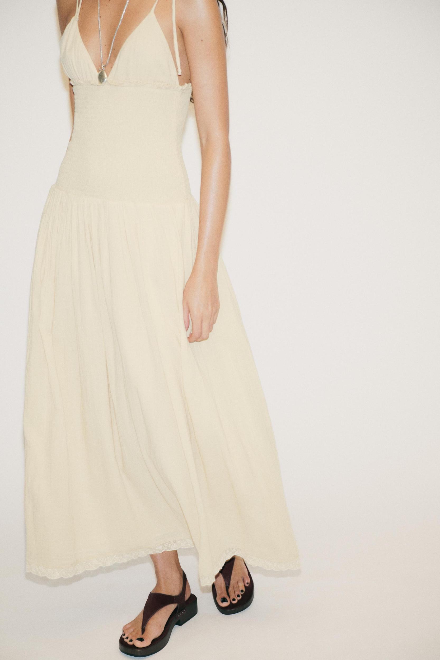 COMBINATION HONEYCOMB MIDI DRESS Product Image