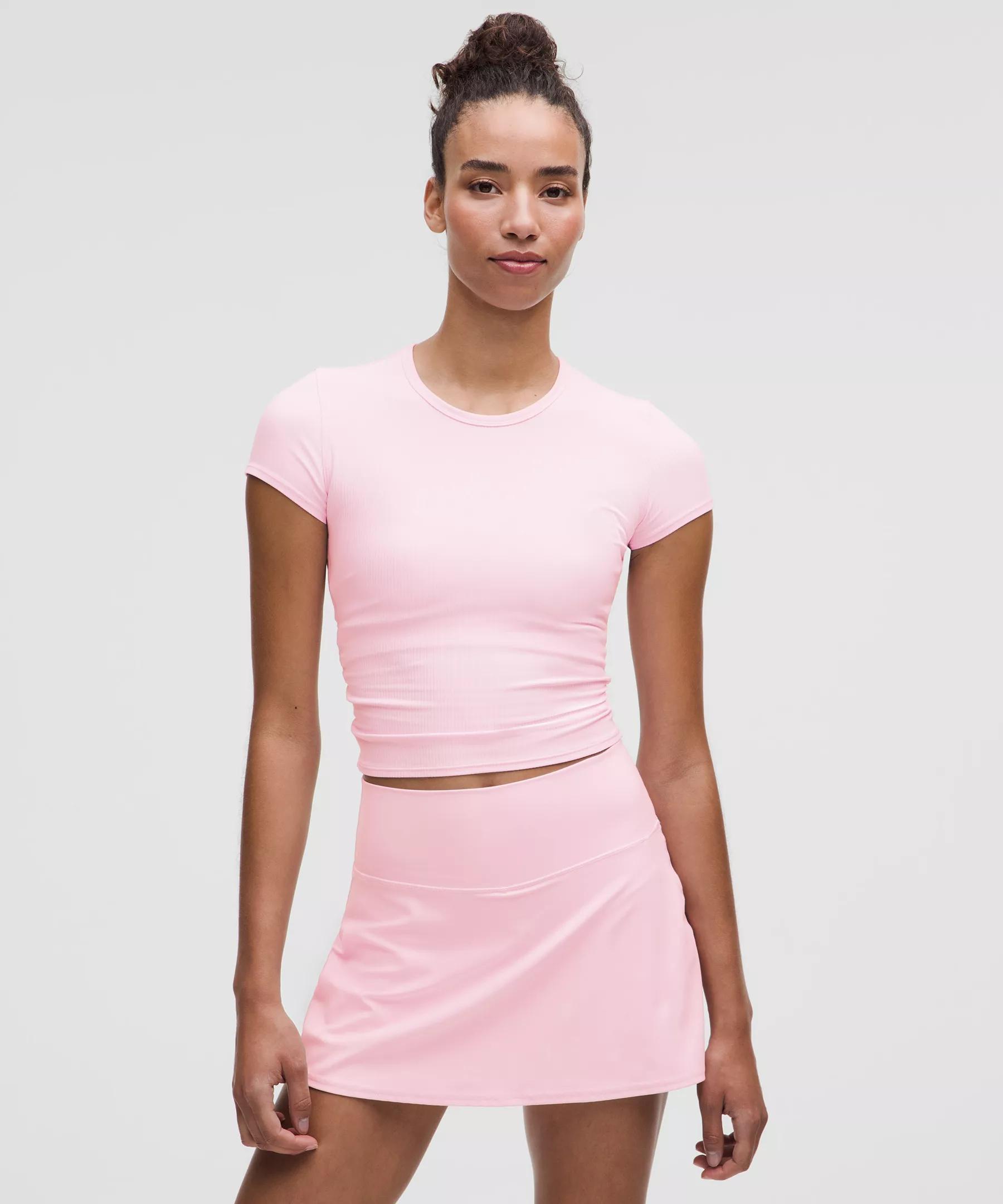 All It Takes Back-Twist Ribbed Short-Sleeve Shirt Product Image