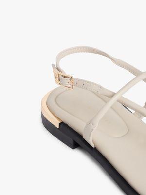 Metallic Accent Leather Sandal Product Image
