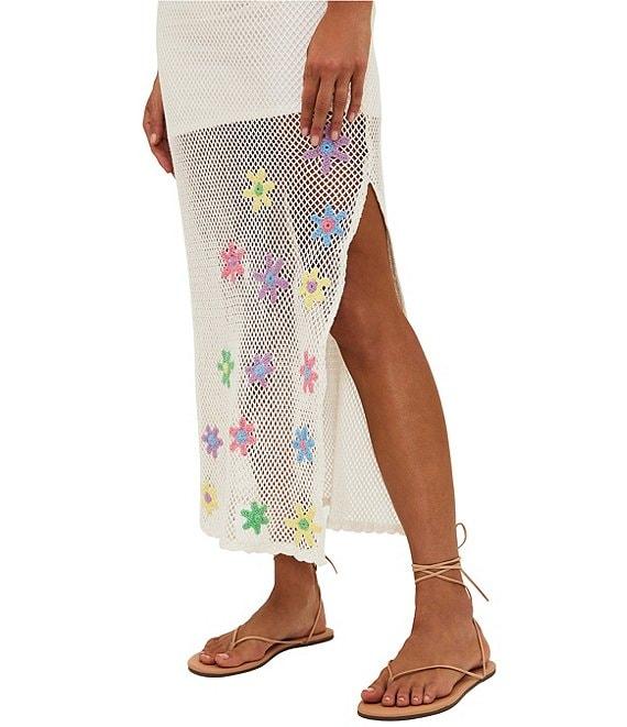Beach Riot Diana Crochet Flowers Swim Cover-Up Dress Product Image