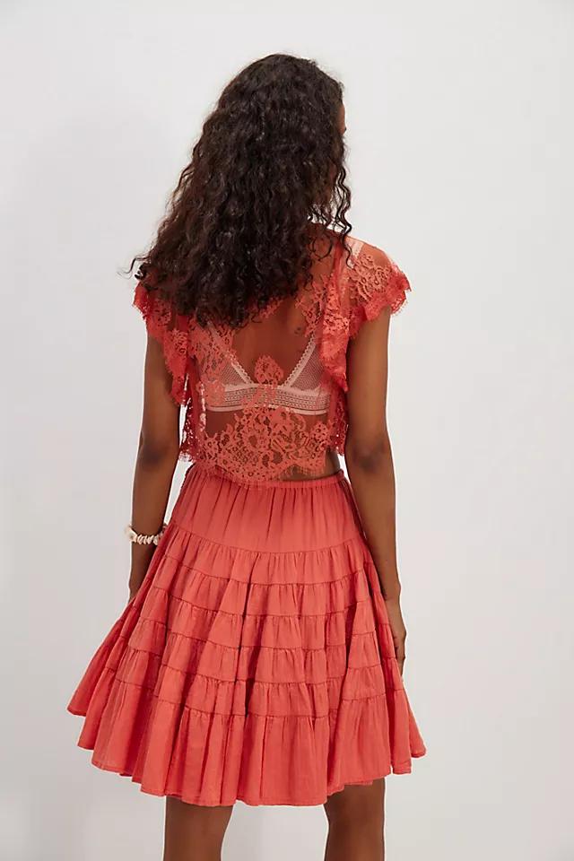 Many Layers Solid Midi Skirt Product Image