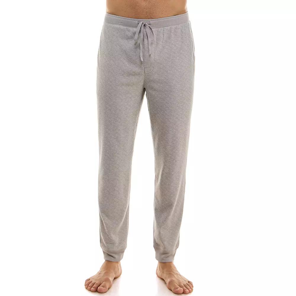 Men's Sonoma Goods For Life® Supersoft Waffle Banded Bottom Pajama Pants, Size: Large, Light Grey Product Image