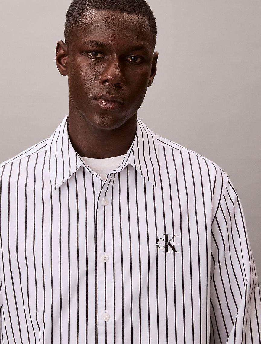 Washed Poplin Stripe Button-Down Shirt Product Image