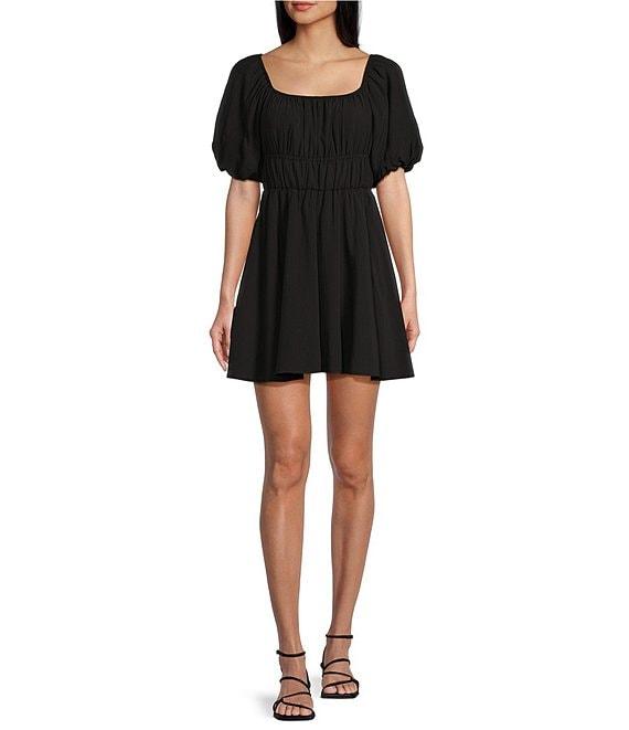 GB Short Sleeve Double Waist Babydoll Dress Product Image