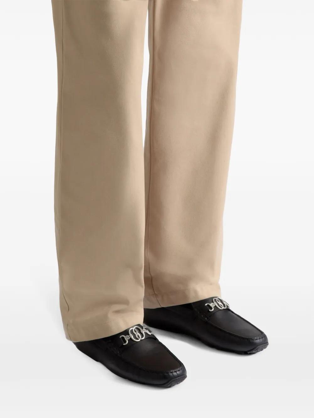 logo-plaque leather loafers Product Image