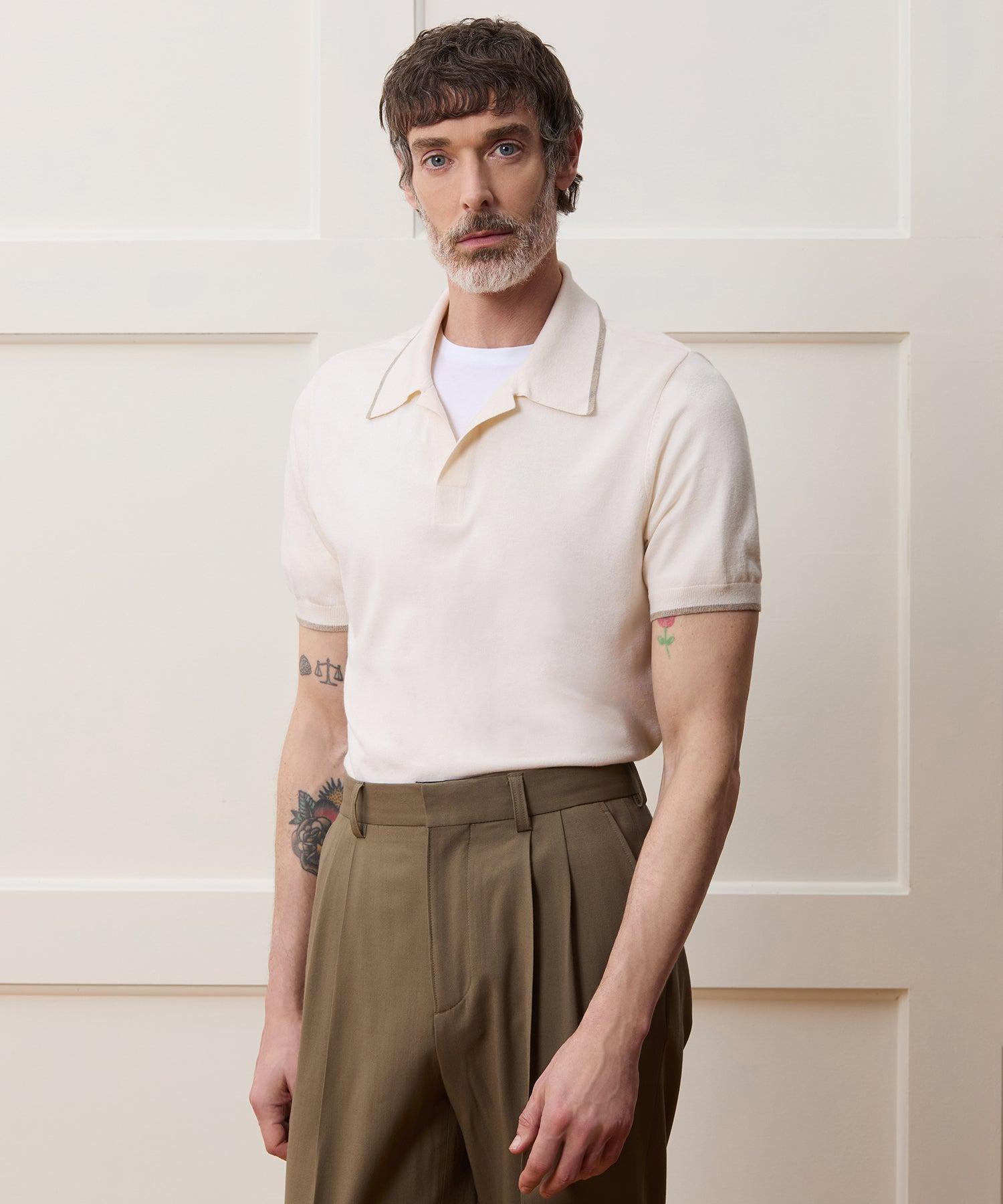 Silk-Cashmere Tipped Montauk Sweater Polo Product Image