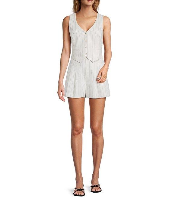 Antonio Melani Melinda Linen Blend V-Neck Coordinating Vest Product Image