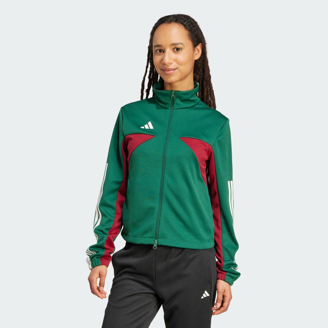 adidas Tiro Nations Pack Track Top Dark Green L Womens Product Image