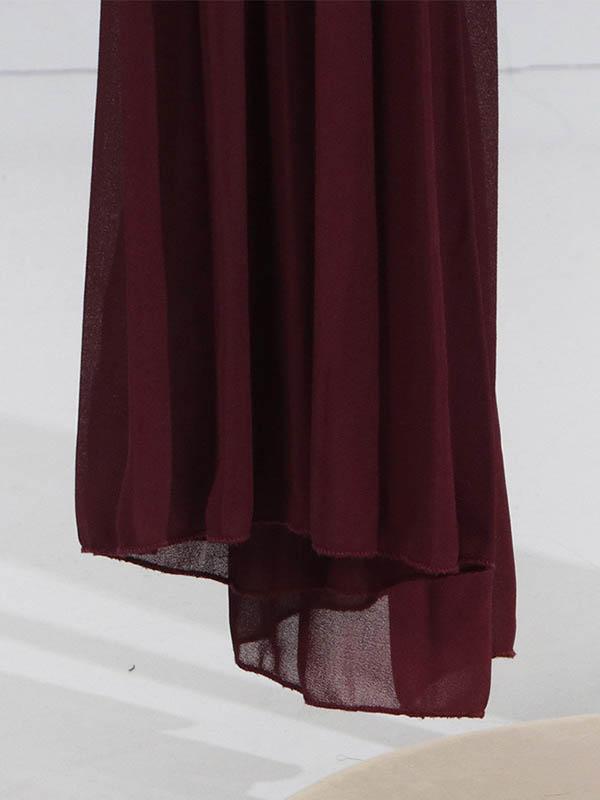 Flared Sleeves Solid Color Split-Joint Zipper Off-The-Shoulder Blouses&Shirts Tops + Pleated A-Line Skirts Bottom Two Pieces Set Product Image