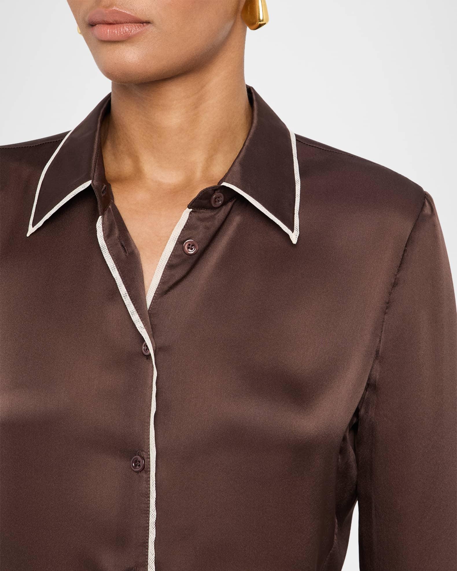 The Slim Essential Silk Blouse Product Image