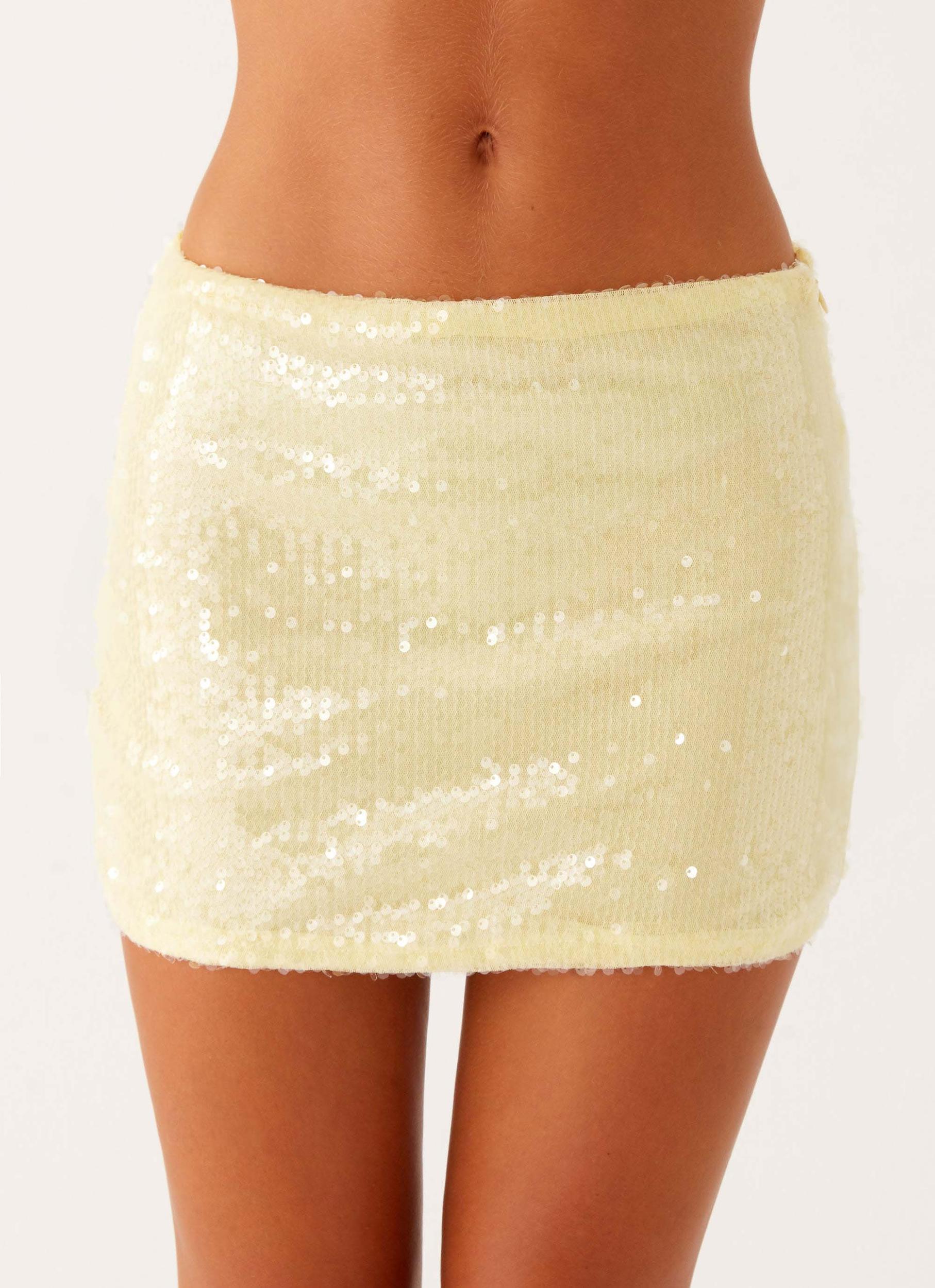 Nostalgic Nights Sequin Top - Lemon Spritz Product Image