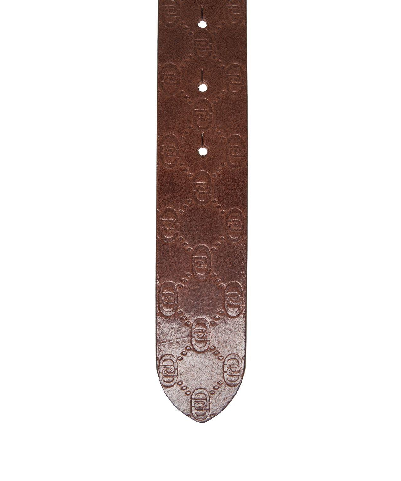 Leather belt with monogram Product Image