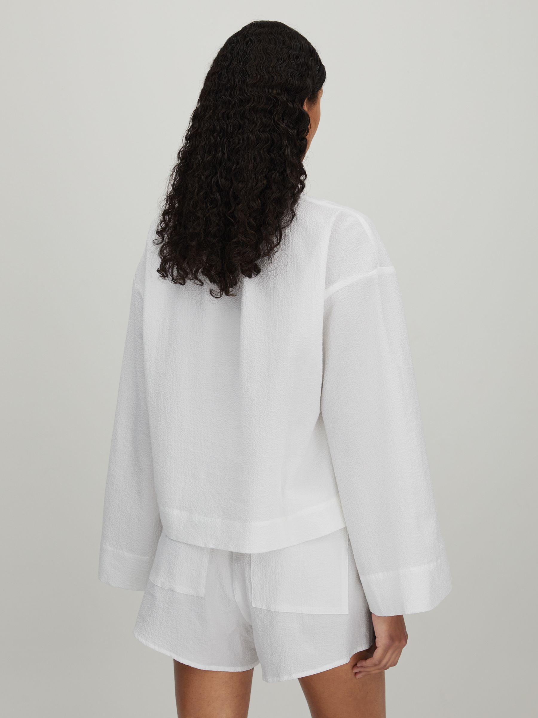 Bondi Born Cotton Blend Drawstring Shorts in White Product Image