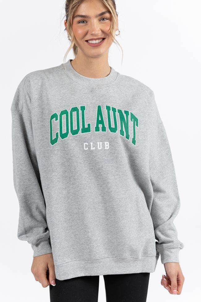 Cool Aunt Club Light Grey Graphic Sweatshirt Product Image