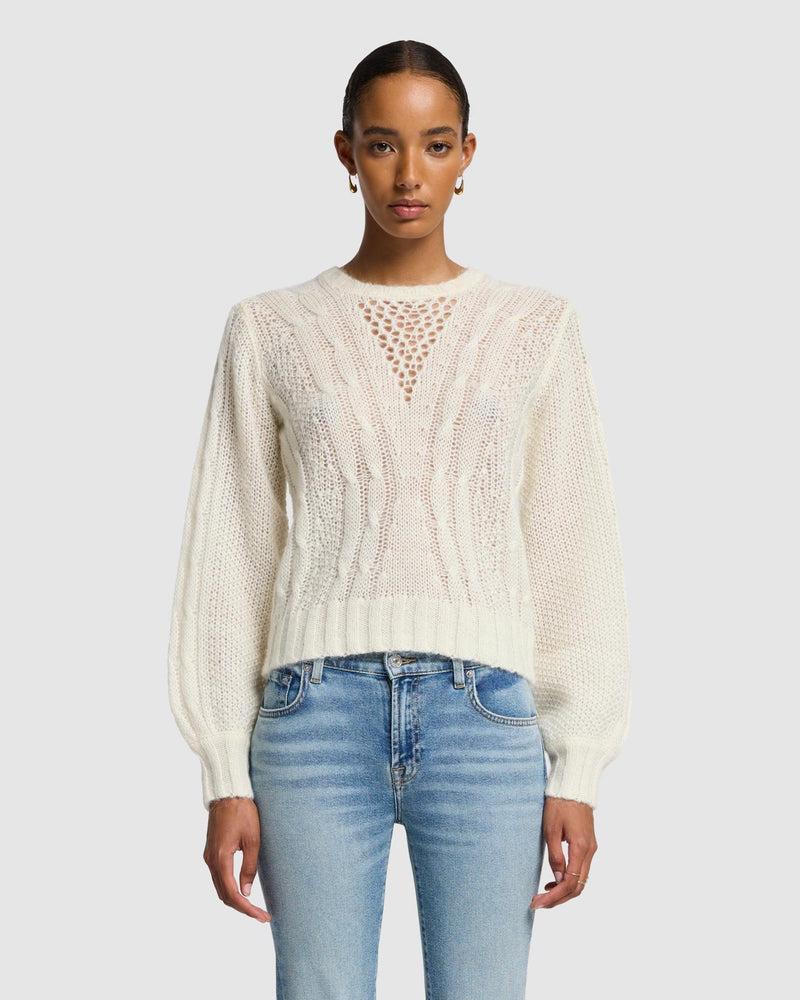 Wool Blend Cable Pullover Product Image