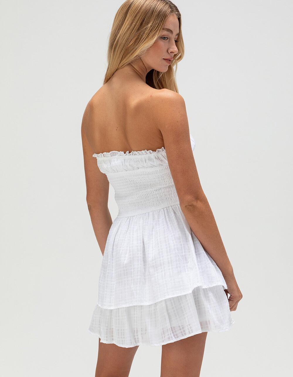 RSQ Womens Drop Waist Tube Dress - WHITE Product Image