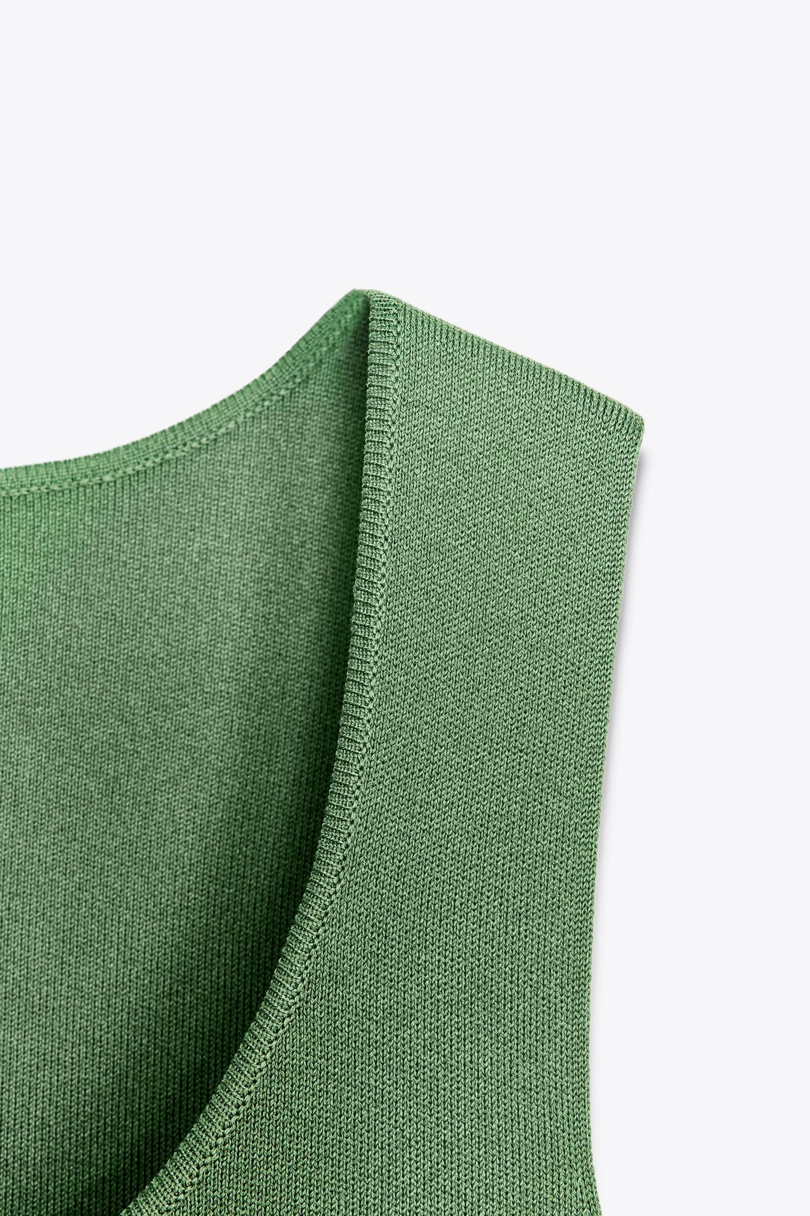 PLEATED KNIT COMBINATION DRESS Product Image