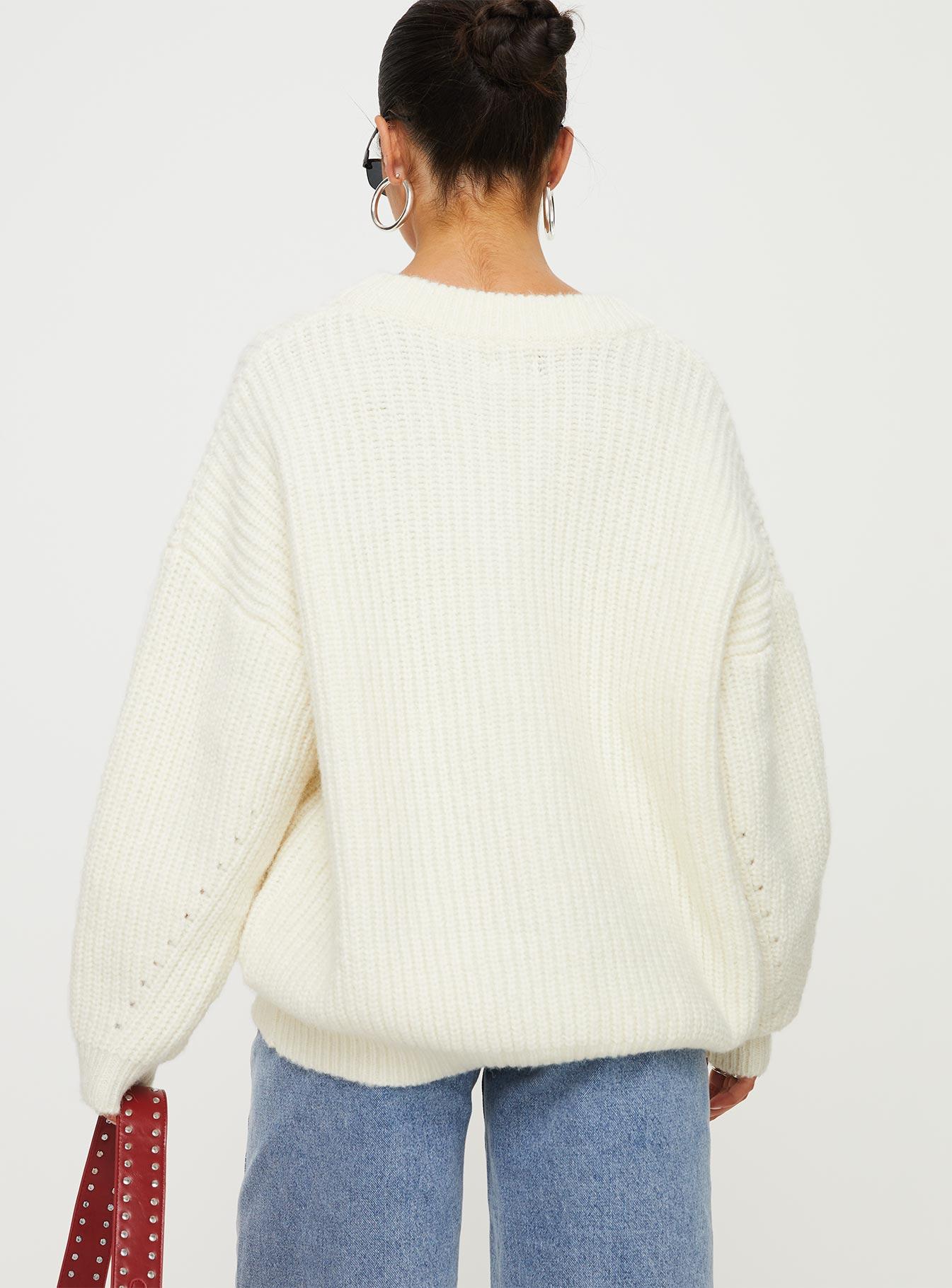 Jem Oversized Sweater Cream Product Image