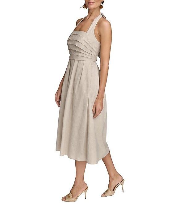Donna Karan Halter Neck A-Line Midi Dress Product Image