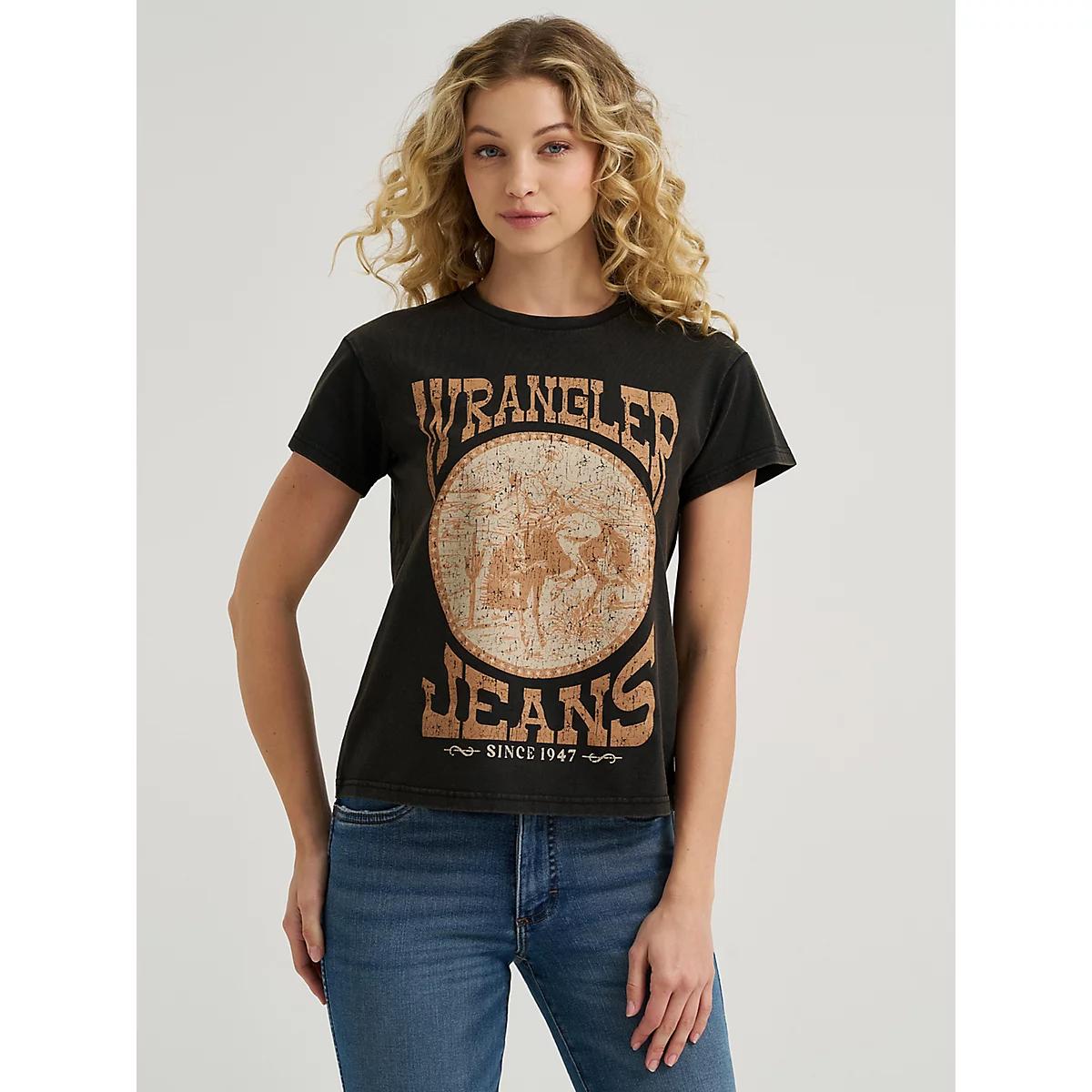 Men's Wrangler Southwestern Logo Graphic Hoodie in Jet Product Image