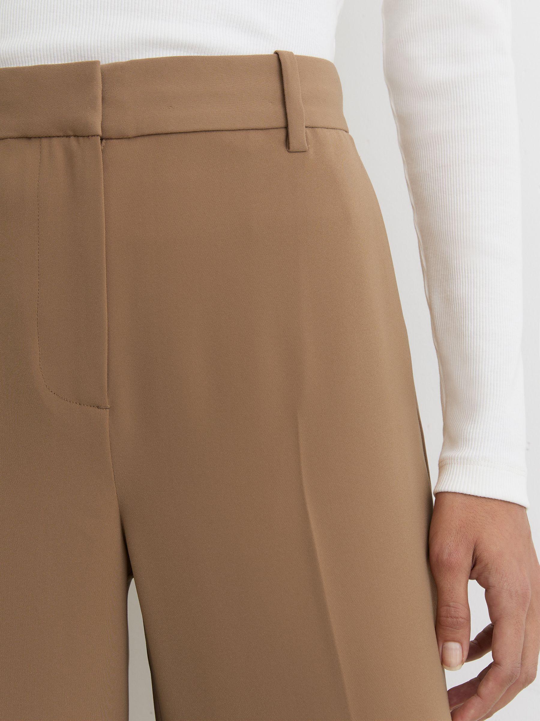 Wide-Leg Tailored Trousers in Camel Product Image