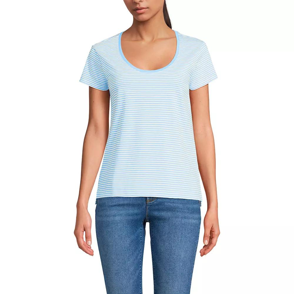 Women's Lands' End Short Sleeve Scoop Neck T-Shirt,  Product Image