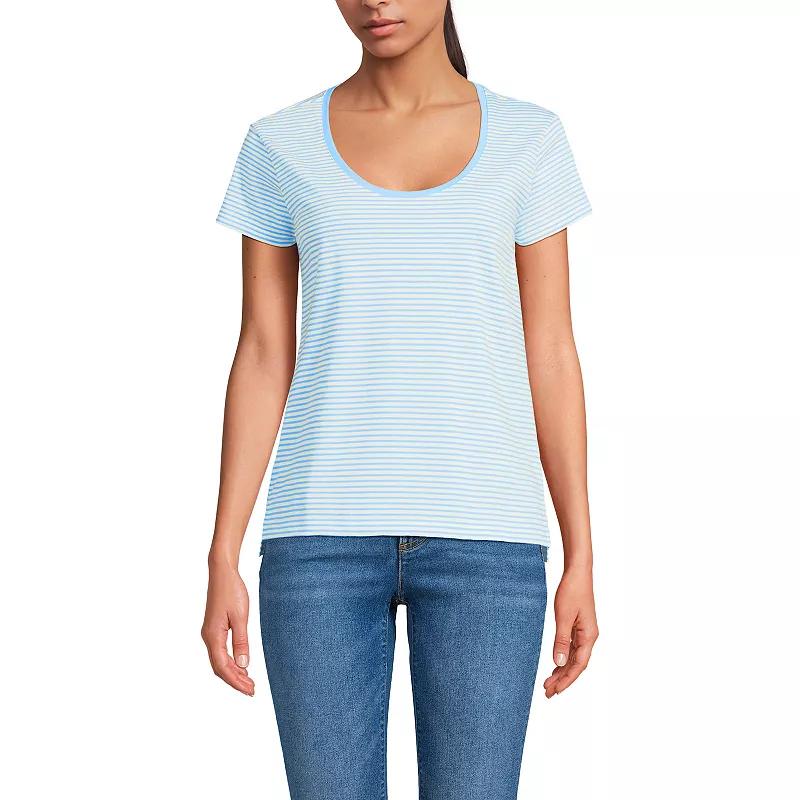 Women's Lands' End Short Sleeve Scoop Neck T-Shirt,  Product Image