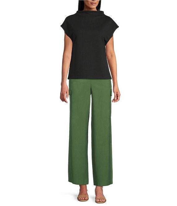 Investments Knit Short Sleeve High Neck Ottoman Top Product Image