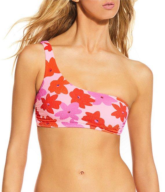GB Modern Floral Scrunchie Textured Classic Hipster Swim Bottom Product Image