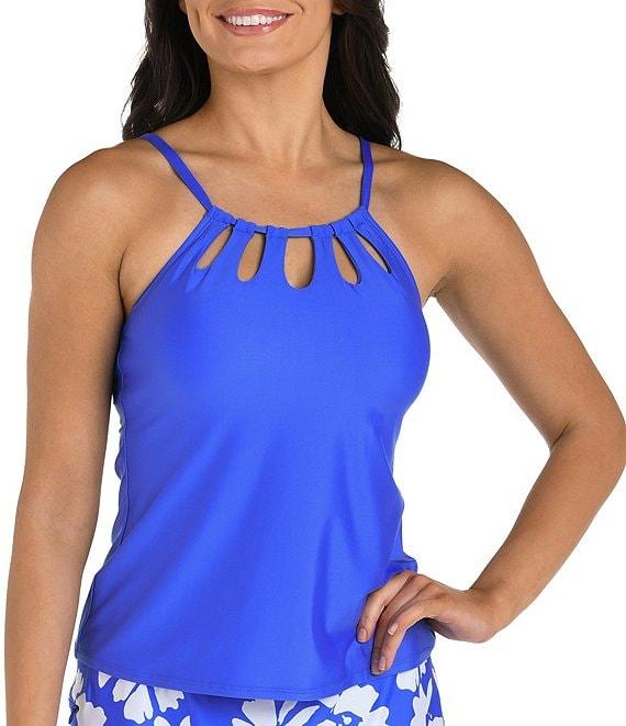 24th & Ocean Solid High Waist Swim Bottom Product Image