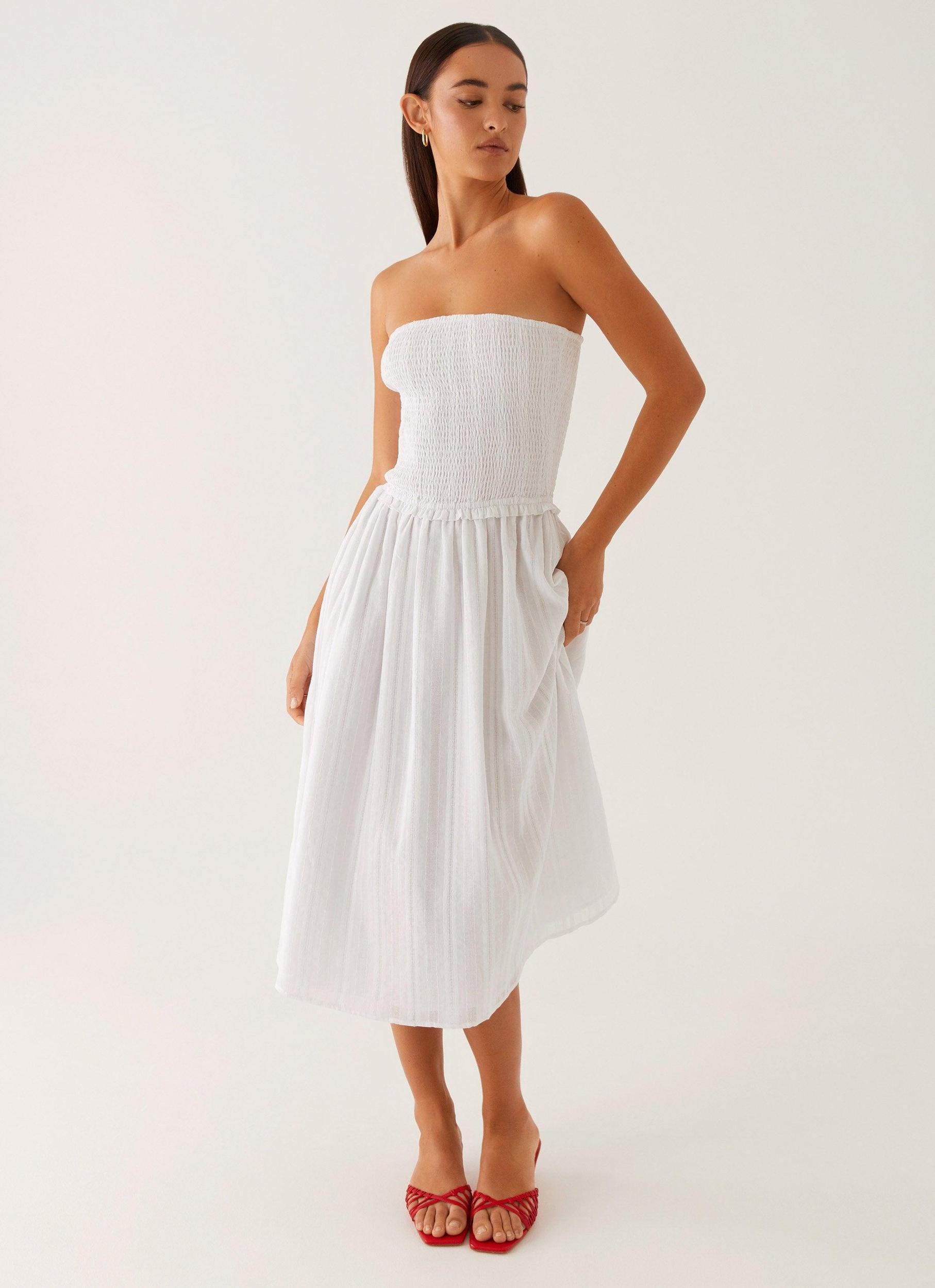 Lulie Shirres Midi Dress - Ivory Product Image