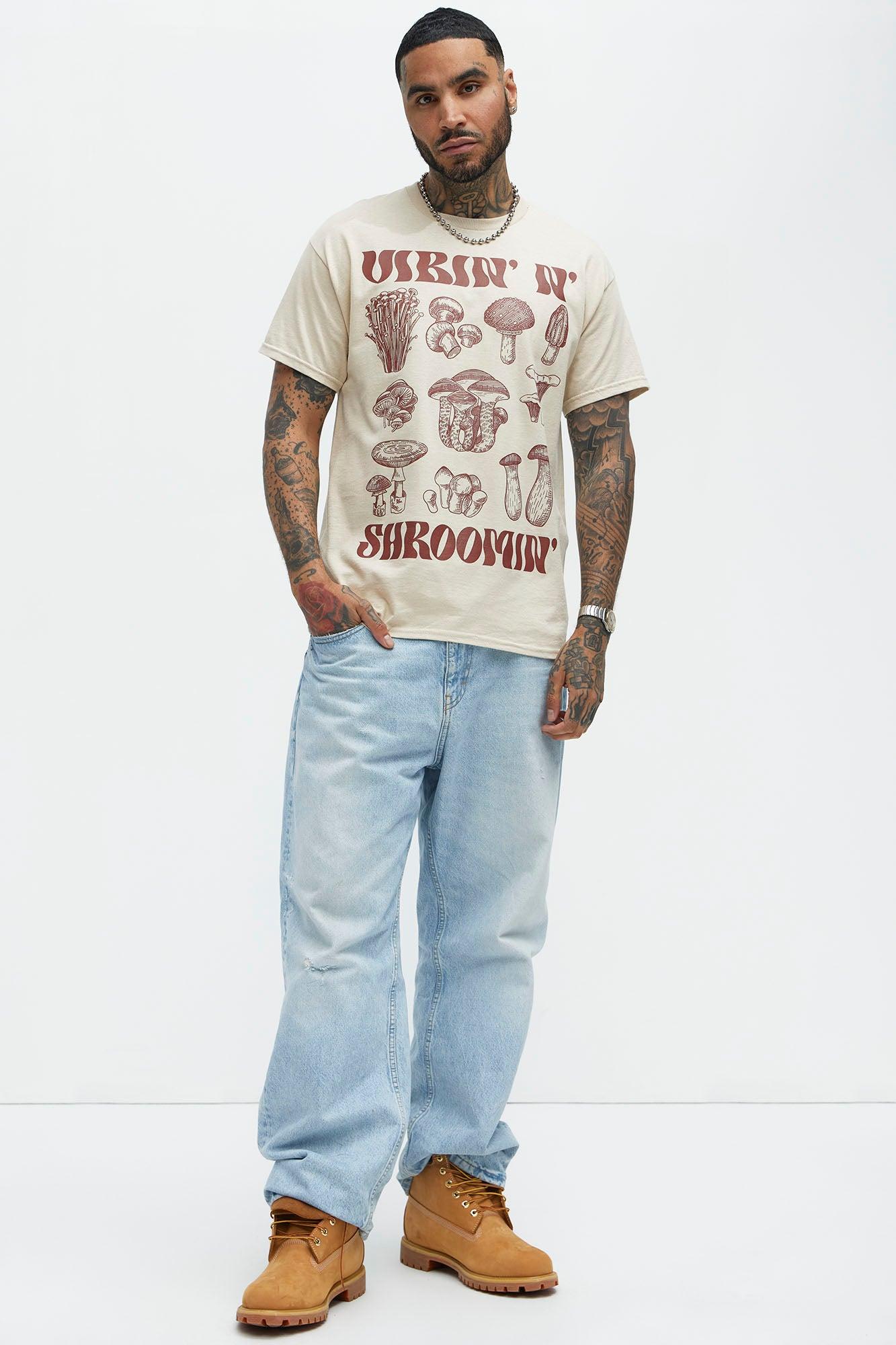 Vibin N Shroomin Short Sleeve Tee - Sand Product Image