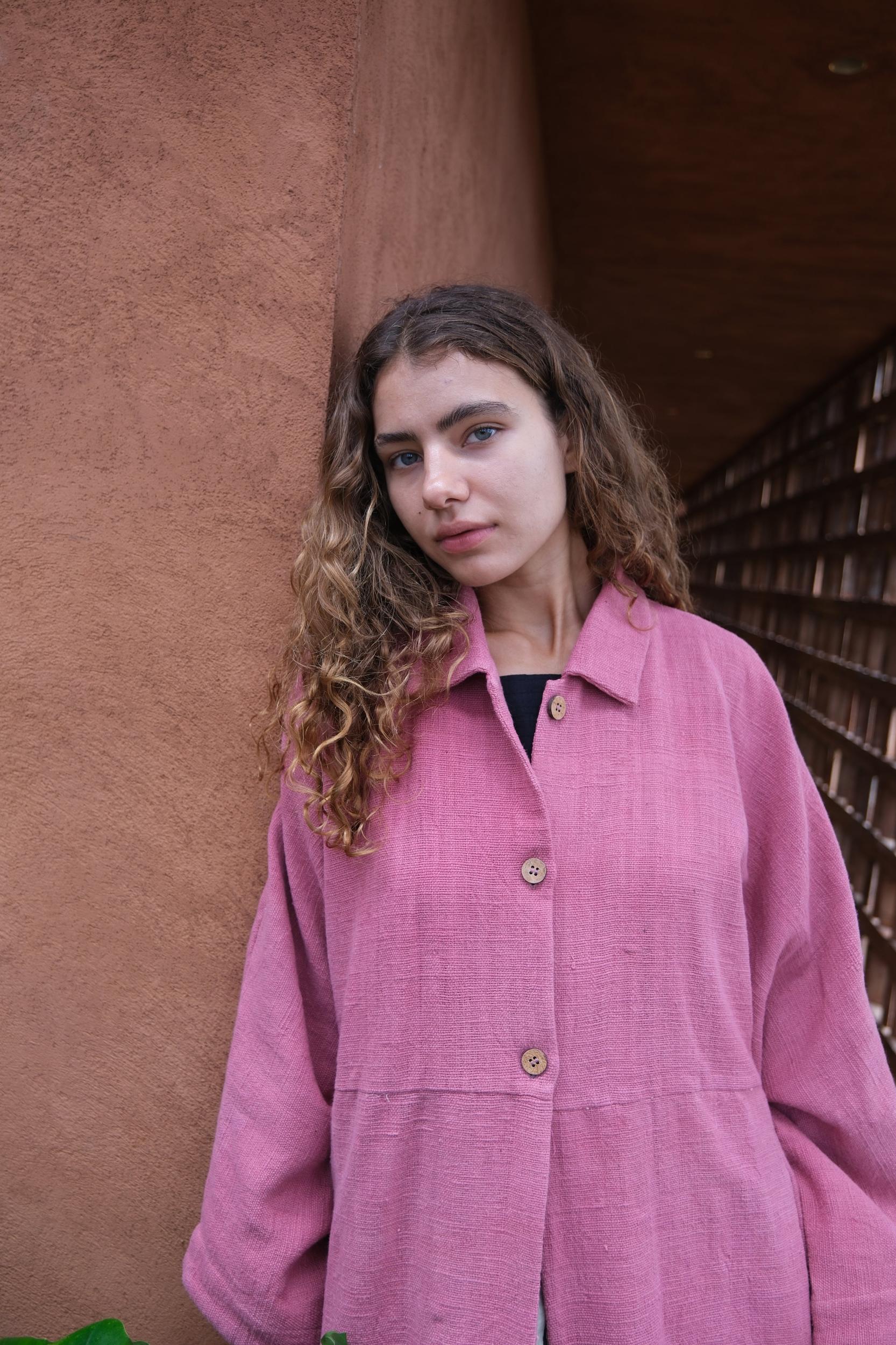 Fiery Pink Duster Jacket Product Image