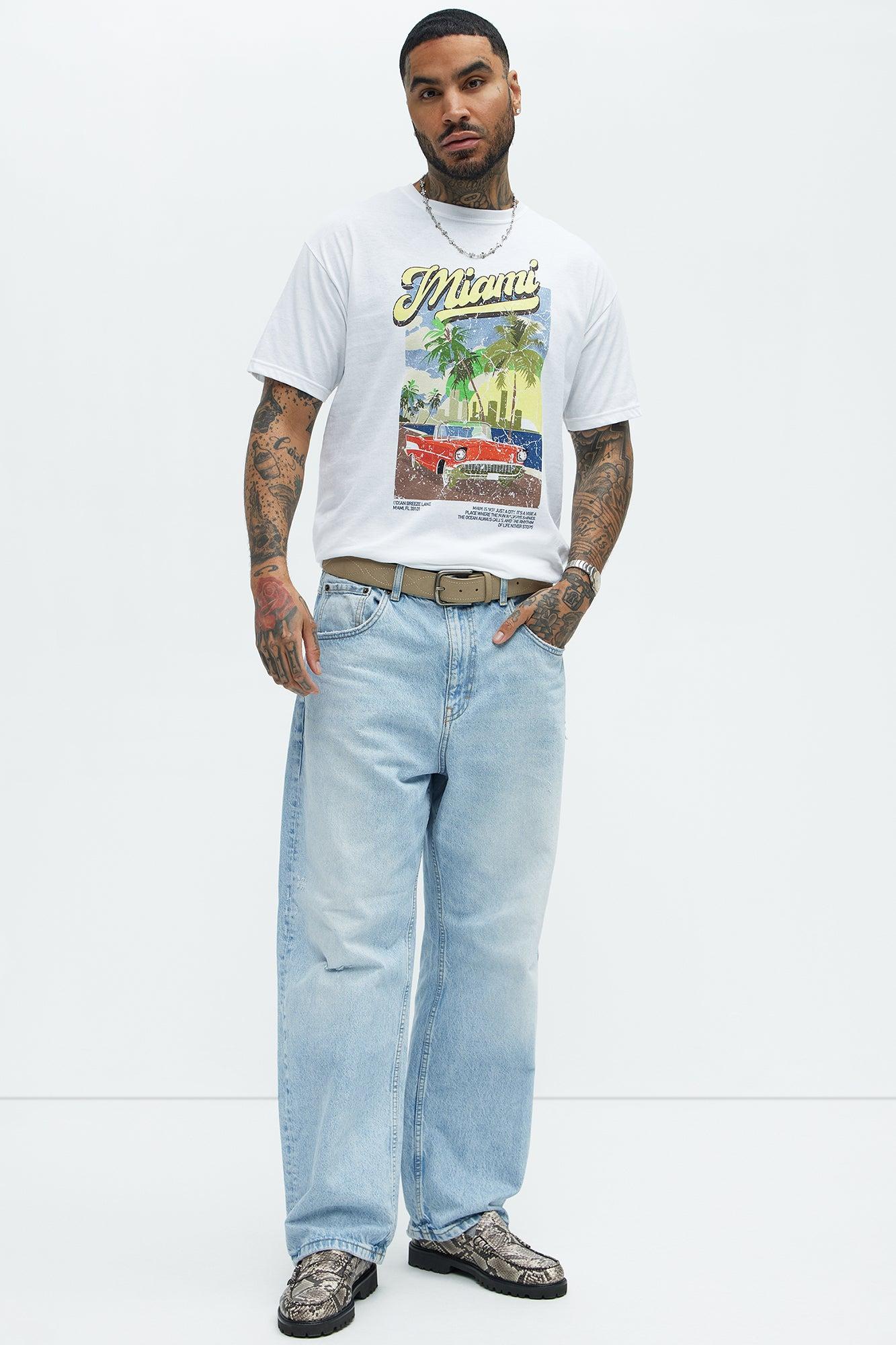 Miami Boardwalk Short Sleeve Tee - White Product Image