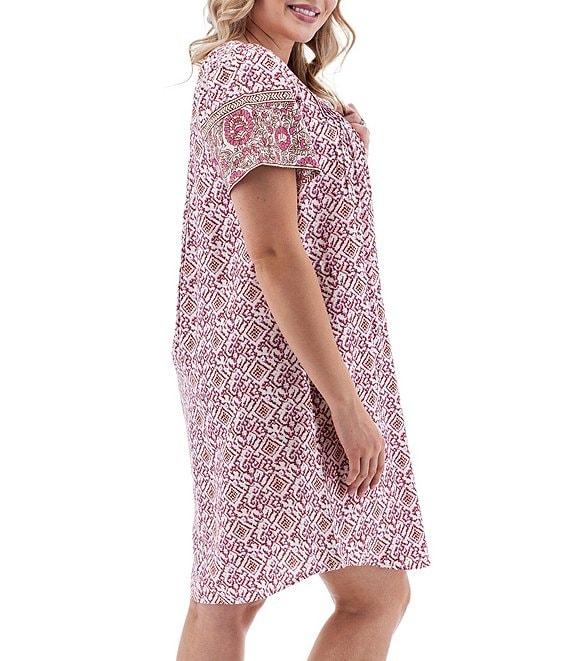 Aventura Portofino Woven Split V-Neck Swing Dress Product Image