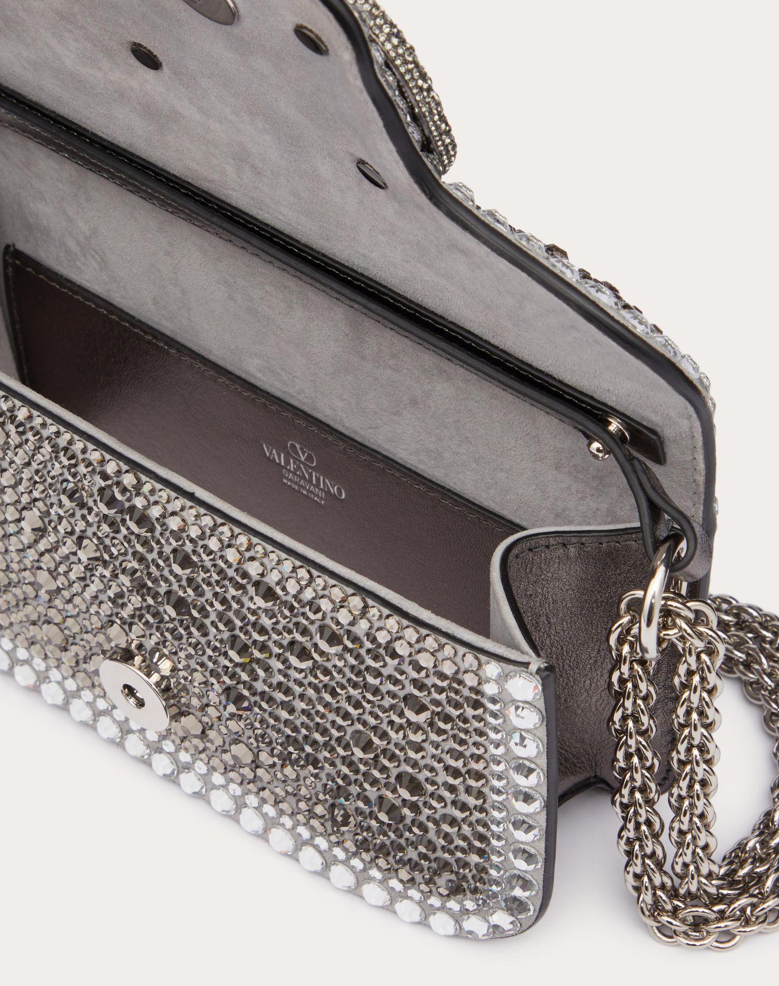 Small Valentino Garavani Locò Shoulder Bag With Rhinestones Product Image
